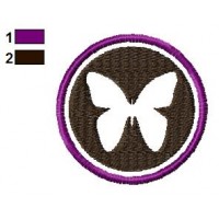 Butterfly Logo Embroidery Design 02